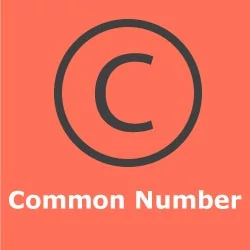 Teer Common Numbers